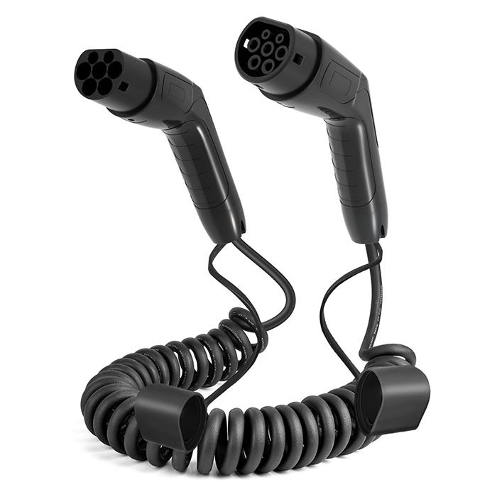 Ladekabel Spiral Type-2 16A 3-faset 5 meter